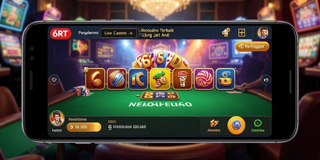 Gambaran interaksi langsung gameplay Live Casino di 6RT.