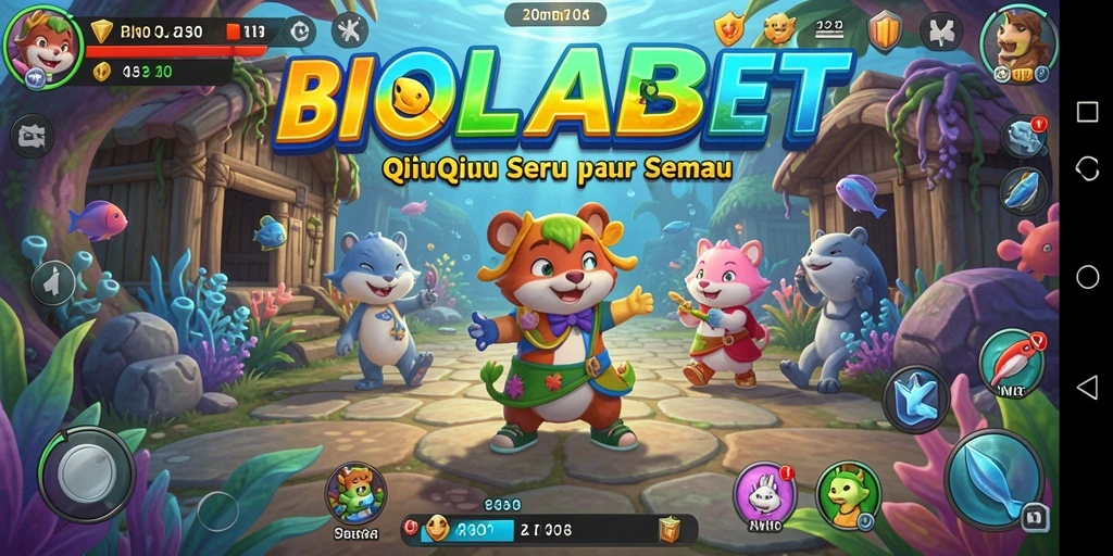 Tampilan seru gameplay QiuQiu di BIOLABET.
