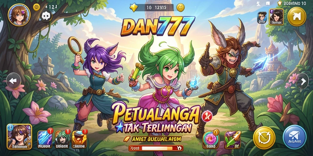 Screenshot menampilkan karakter anime yang sedang bertarung.