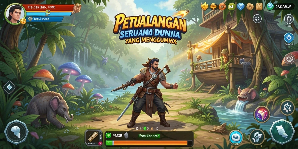 Tangkapan layar PAKARJP yang menampilkan aksi penuh petualangan.