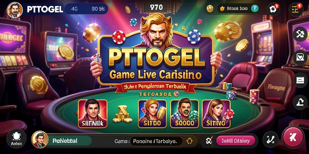 Screenshot gameplay PTTOGEL yang menunjukkan suasana Live Casino yang menegangkan.